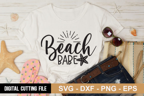 Beach Babe Graphics: A Fresh T-Shirt Design for Your Content