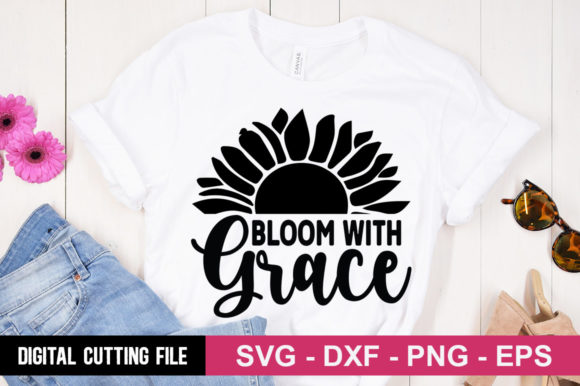 Bloom with Grace SVG: A Versatile T-Shirt Design Graphic