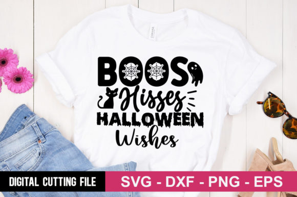 Boos Hisses Halloween Wishes SVG for T-Shirt Designs and Graphics