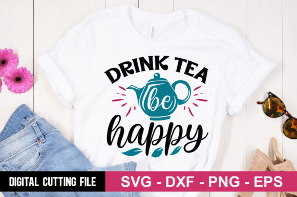 Drink Tea Be Happy SVG: A Joyful Embroidery Design