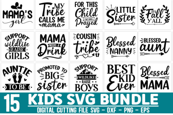 Kids Bundle: A Versatile Graphics Set for T-Shirt Designs