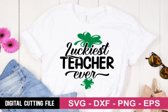 Luckiest Teacher Ever SVG: Perfect for T-Shirt Designs & Graphics