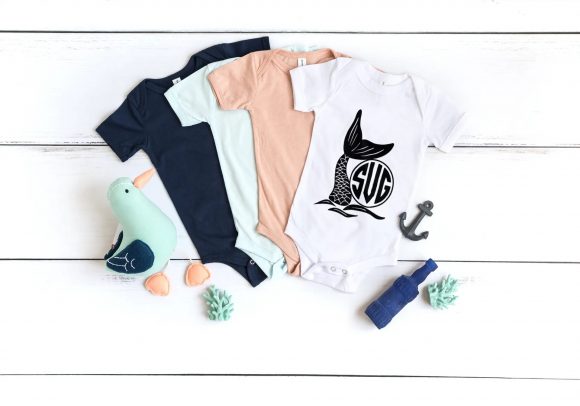 Mermaid Monogram: A Versatile Graphic for T-Shirt Designs