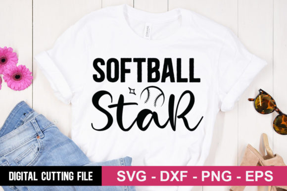 Softball Star SVG: A Perfect Graphic for T-Shirt Designs