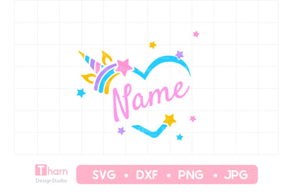 Unicorn Horn with Heart Frame: A Charming T-Shirt Design Graphic
